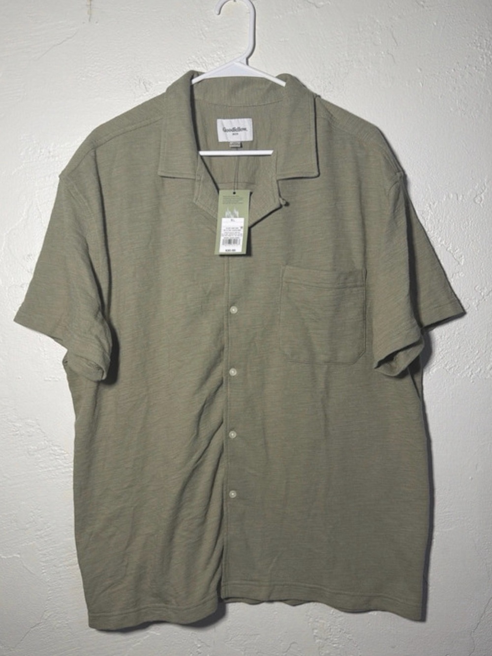 Goodfellow & Co Olive Green Short Sleeve Button-Front Shirt